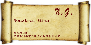 Nosztrai Gina névjegykártya